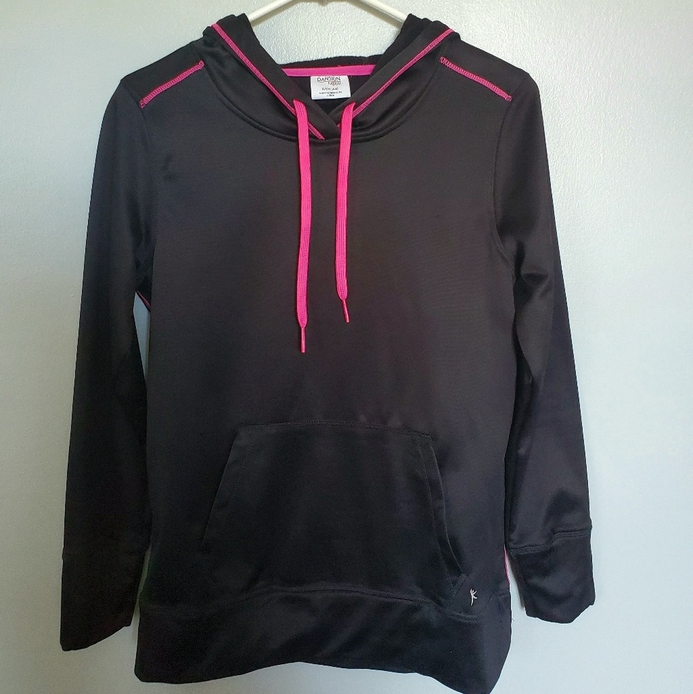 Black/Bright Pink Athletic Hoodie